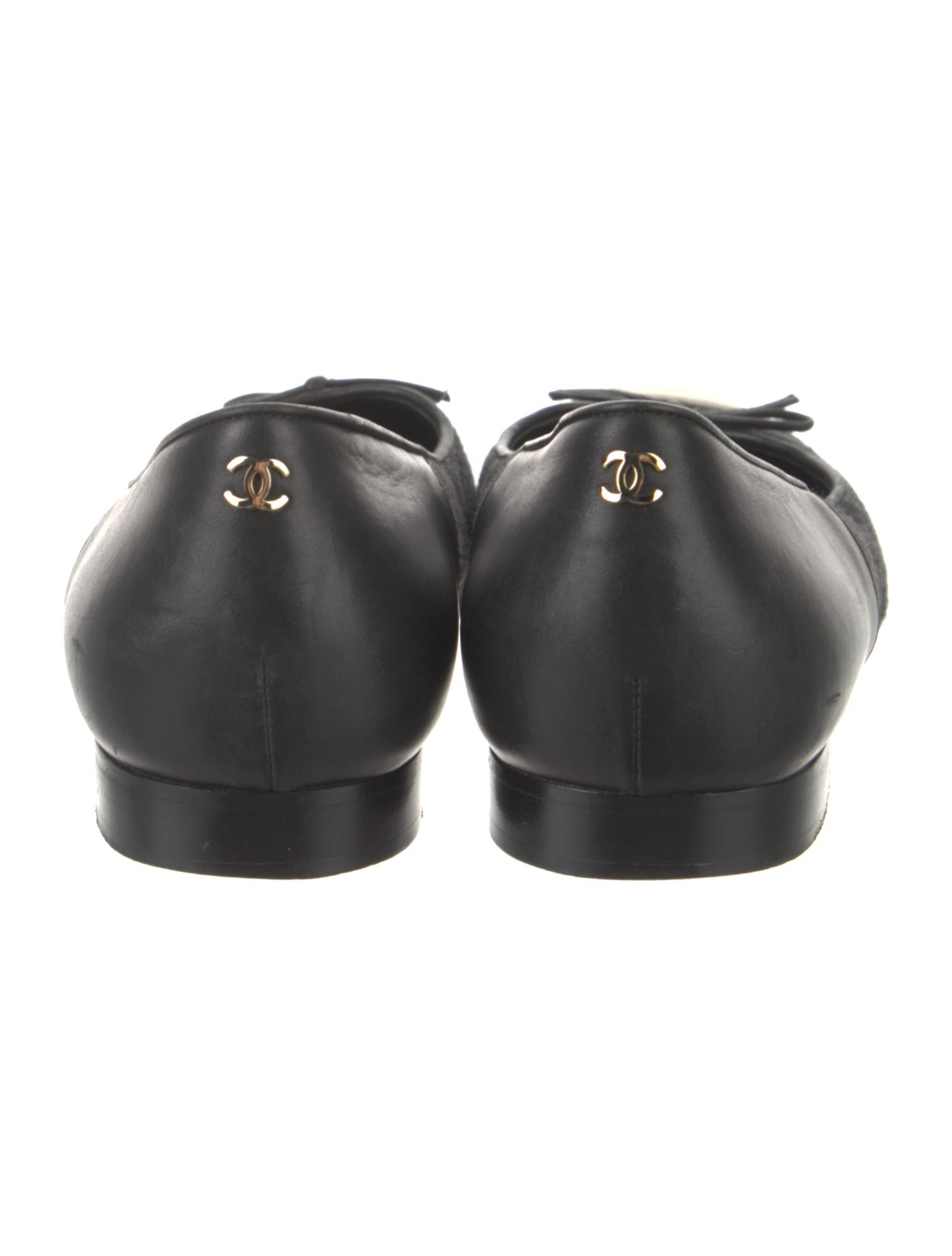 Chanel 2014 Interlocking CC Logo Ballet Flats